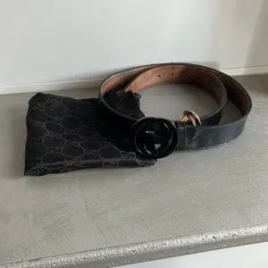 Gucci | Accessories | Gucci Black Imprime Leather